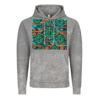 Cloud Rock gemstone turquoises aztec leopard cowhide Vintage Hoodie - Artiststas