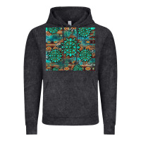 Vintage Black gemstone turquoises aztec leopard cowhide Vintage Hoodie - Artiststas