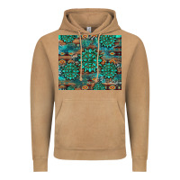 Vintage Camel gemstone turquoises aztec leopard cowhide Vintage Hoodie - Artiststas