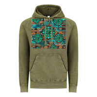 Vintage Olive gemstone turquoises aztec leopard cowhide Vintage Hoodie - Artiststas
