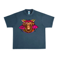 Midnight Navy halloween highland cow horseshoe Urban Heavy Tee - Jasminsmagicworld