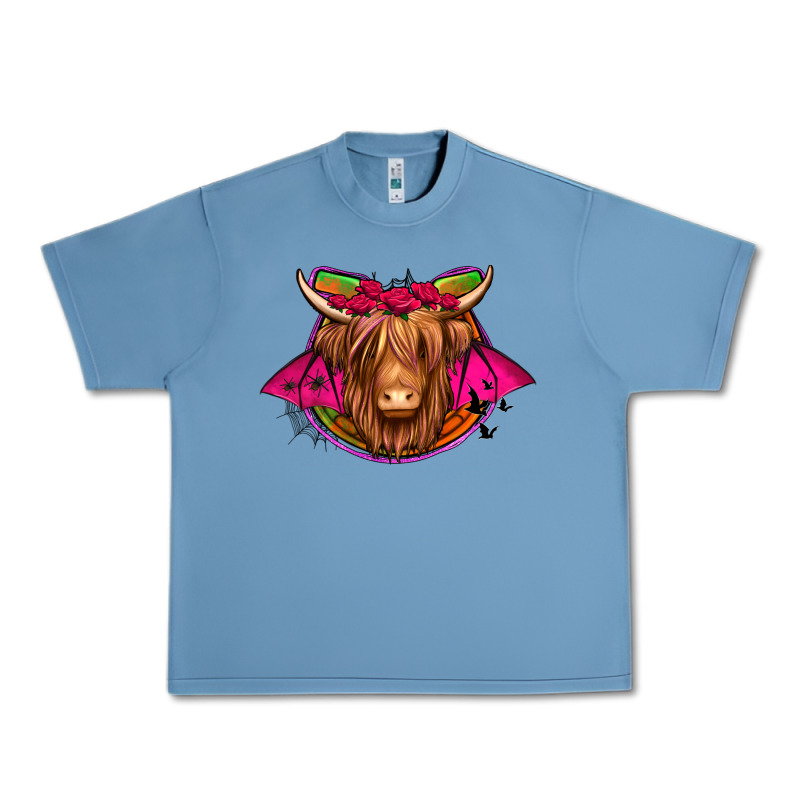 Halloween Highland Cow Horseshoe Urban Heavy Tee by Jasminsmagicworld | Teevron