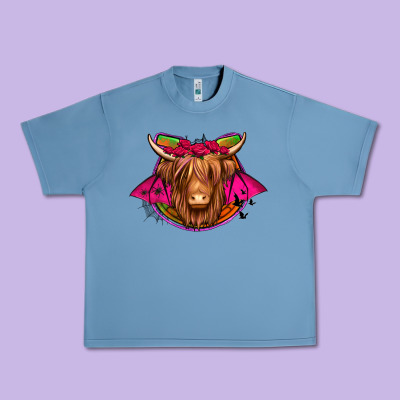Halloween Highland Cow Horseshoe Urban Heavy Tee Designed By Jasminsmagicworld