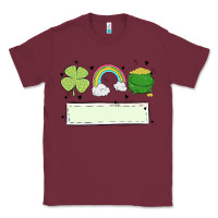 Burgundy st patrick's trio name patch Classic Tee - MaliasSmallBusiness