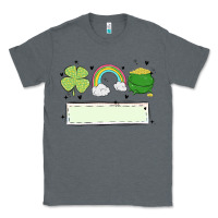 Charcoal Heather st patrick's trio name patch Classic Tee - MaliasSmallBusiness