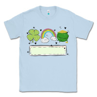 Dusty Blue st patrick's trio name patch Classic Tee - MaliasSmallBusiness