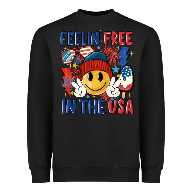 Feelin Free In The Usa Heavyweight Sweatshirt by MaliasSmallBusiness | Teevron