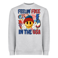 Heather Grey feelin free in the usa Heavyweight Sweatshirt - MaliasSmallBusiness