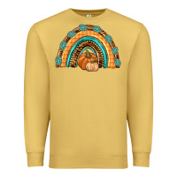 Antique Gold Rainbow Thankful with Gemstone Premium Sweatshirt - texasbilliewilder