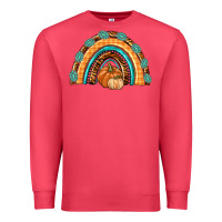 Cardinal Rainbow Thankful with Gemstone Premium Sweatshirt - texasbilliewilder