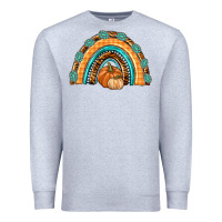Heather Grey Rainbow Thankful with Gemstone Premium Sweatshirt - texasbilliewilder