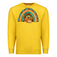 Lemon Rainbow Thankful with Gemstone Premium Sweatshirt - texasbilliewilder