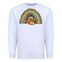 White Rainbow Thankful with Gemstone Premium Sweatshirt - texasbilliewilder