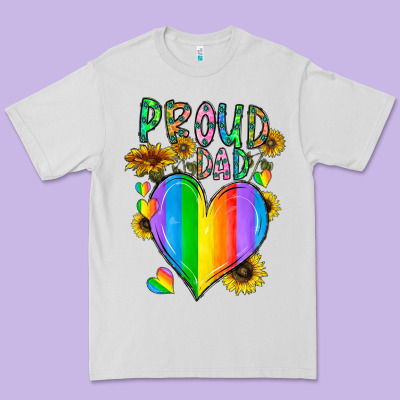 Proud Dad Love Premium Tee Designed By Cowhidedigitalart