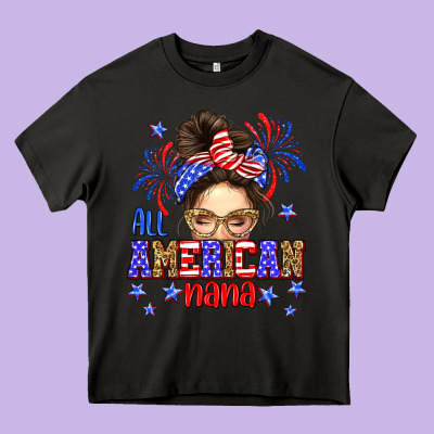 All American Nana Heavy Core Tee Designed By Neo Western