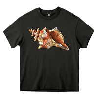 Asphalt sea   shell Heavy Core Tee - BarkalooDesign