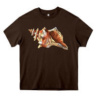 Chocolate Brown sea   shell Heavy Core Tee - BarkalooDesign