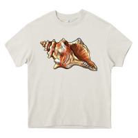 Cream sea   shell Heavy Core Tee - BarkalooDesign
