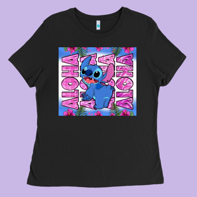 Aloha Stitch Ladies Tee Designed By Zillion Design Studio