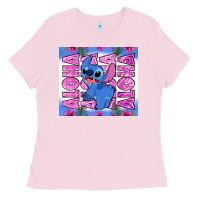 Bubblegum Pink aloha stitch Ladies Tee - Zillion Design Studio