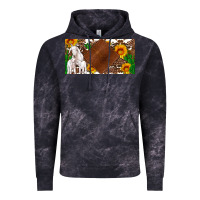 Cloud Black baby goats and sunflower and cactus with cowhide license plate Vintage Hoodie - Artiststas