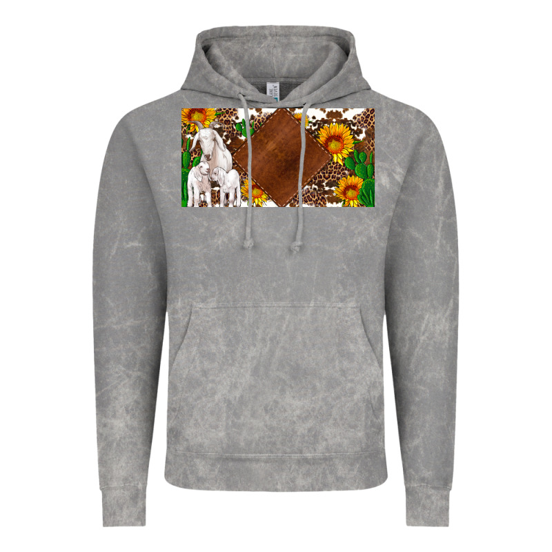 Baby Goats And Sunflower And Cactus With Cowhide License Plate Vintage Hoodie by Artiststas | Teevron