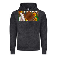 Vintage Black baby goats and sunflower and cactus with cowhide license plate Vintage Hoodie - Artiststas
