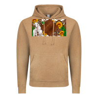 Vintage Camel baby goats and sunflower and cactus with cowhide license plate Vintage Hoodie - Artiststas