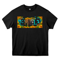 Black mini sunflower libbey cup Heavy Core Tee - HRA Design Shop
