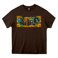 Chocolate Brown mini sunflower libbey cup Heavy Core Tee - HRA Design Shop