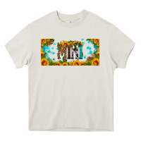 Cream mini sunflower libbey cup Heavy Core Tee - HRA Design Shop
