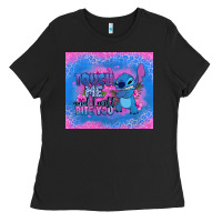 Black touch me and i will bite you stitch Ladies Tee - Zillion Design Studio