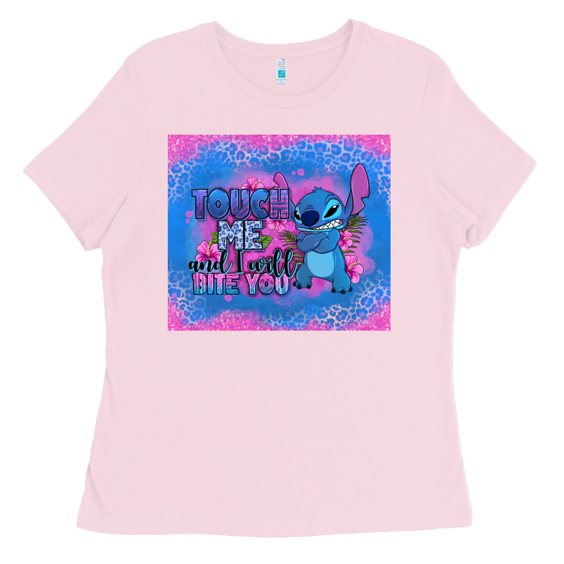 Touch Me And I Will Bite You Stitch Ladies Tee by Zillion Design Studio | Teevron
