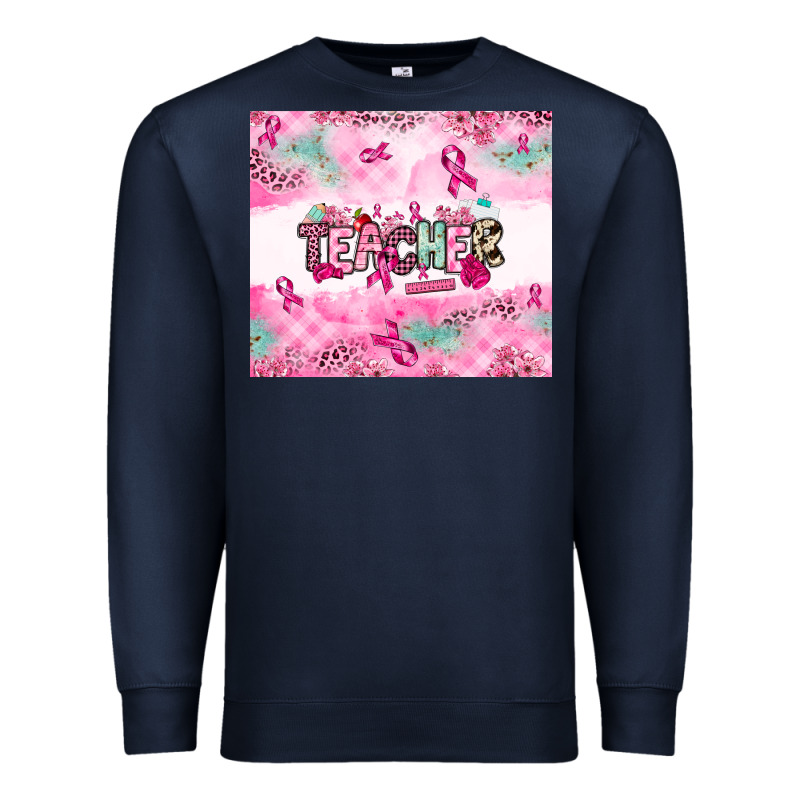 Breast Cancer Teacher Premium Sweatshirt by NancyCooperArtShop | Teevron