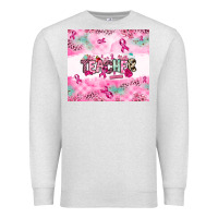 Oatmeal Heather Breast Cancer Teacher Premium Sweatshirt - NancyCooperArtShop