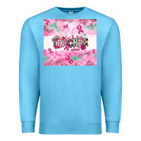 Ocean Blue Breast Cancer Teacher Premium Sweatshirt - NancyCooperArtShop