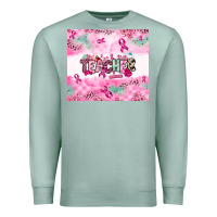 Seafoam Breast Cancer Teacher Premium Sweatshirt - NancyCooperArtShop