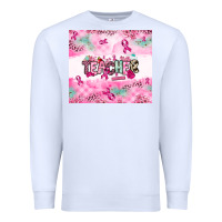 White Breast Cancer Teacher Premium Sweatshirt - NancyCooperArtShop