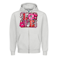 Love Valentine's Day Leopard Frame Zipper Hoodie | Teevron