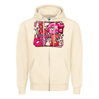 Sandshell Love Valentine's Day leopard frame Zipper Hoodie - LillyAllenDesigns