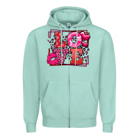 Seafoam Love Valentine's Day leopard frame Zipper Hoodie - LillyAllenDesigns