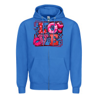 True Royal Love Valentine's Day leopard frame Zipper Hoodie - LillyAllenDesigns