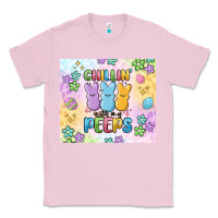 Bubblegum Pink chillin' with my peeps Classic Tee - MaliasSmallBusiness