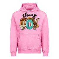 Fuchsia Pink Western Choose Joy Urban Hoodie - FaDigitalArtStudio