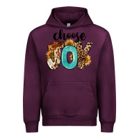 Mauve Wine Western Choose Joy Urban Hoodie - FaDigitalArtStudio