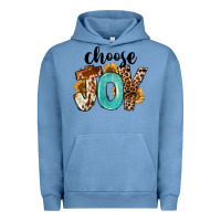 Pigment Pebble Blue Western Choose Joy Urban Hoodie - FaDigitalArtStudio