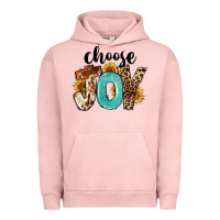 Pigment Salmon Western Choose Joy Urban Hoodie - FaDigitalArtStudio