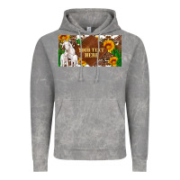 Cloud Rock (preview)baby goats and sunflower and cactus with cowhide license plat Vintage Hoodie - Artiststas