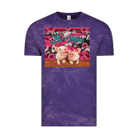 Cloud Purple be mine valentine's day pigs Vintage Tee - Jasminsmagicworld