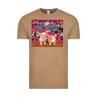 Vintage Coffee be mine valentine's day pigs Vintage Tee - Jasminsmagicworld